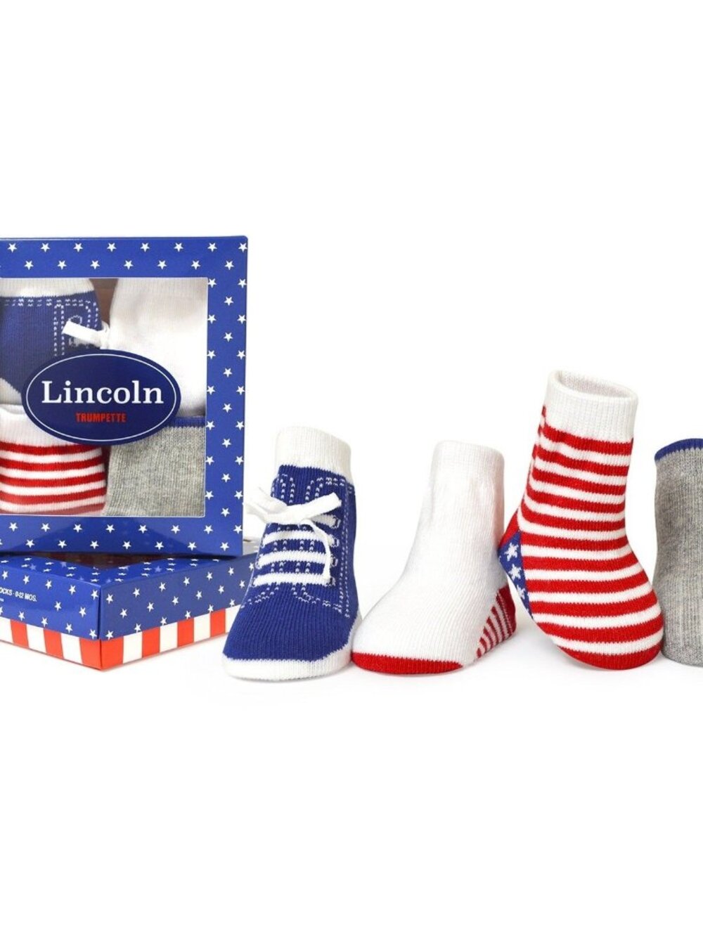 Trumpette Baby Boys Sock Set 4 Pairs Lincoln's Assorted Brights (0-12 Months)